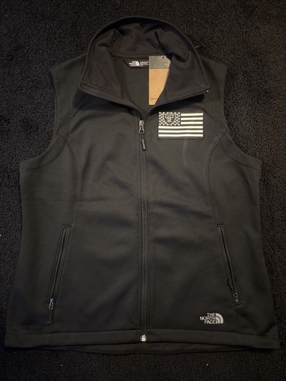 NWT Women’s Las Vegas Raiders North Face Vest  Size Large